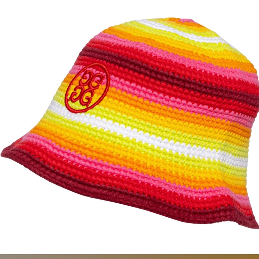 G/FORE Bucket hat Circle G’s crochet cotton lava color